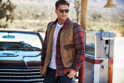 Nash Sherpa-Lined Cotton Flannel Shirt Jacket