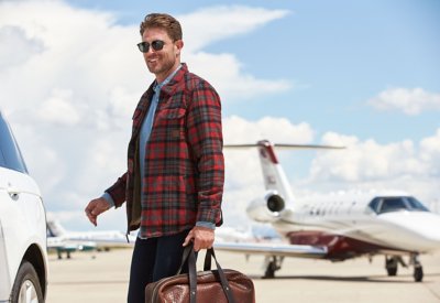 Nash Sherpa-Lined Cotton Flannel Shirt Jacket
