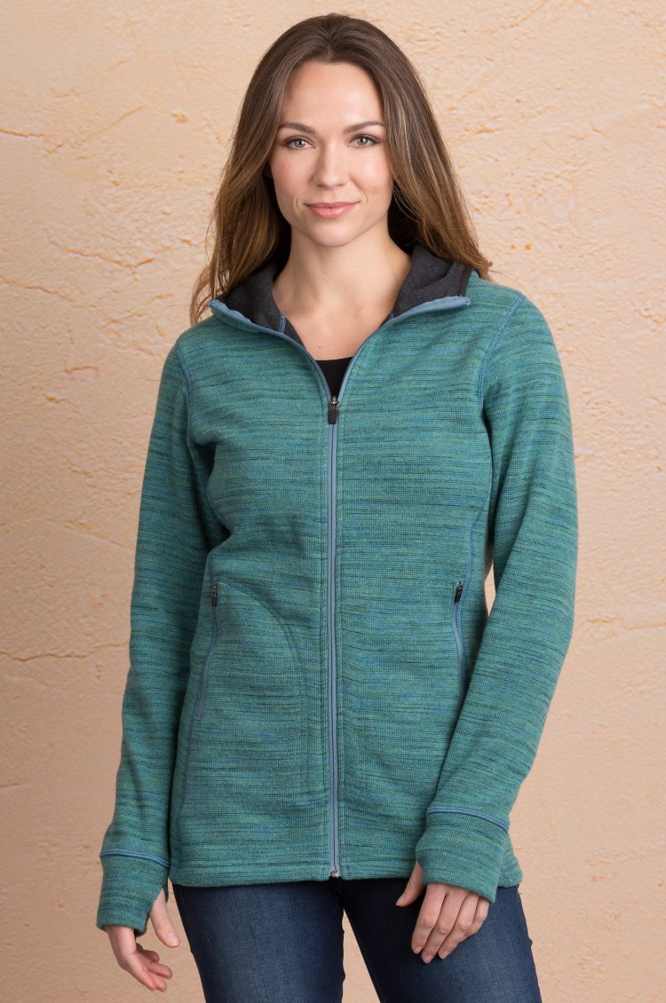 April Space-Dyed Fleece Hooded Jacket | Overland