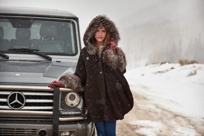 Ashby Hooded Alpaca Wool-Blend Cape