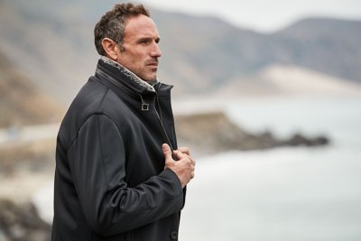 Stuart Microfiber Coat with Removable Shearling Lining