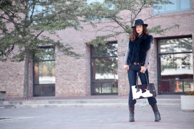 Laurel Knitted Rex Rabbit Fur Vest