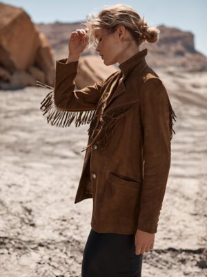 Ashley Suede Leather Blazer