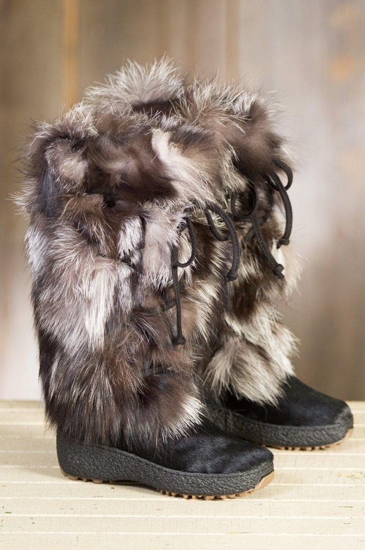 Women's Volpe Plus Shearling-Lined Fox Fur and Calfskin Boots