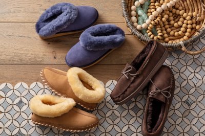 Women's Alyssa Sheepskin Scuff Slippers with Arch Support
