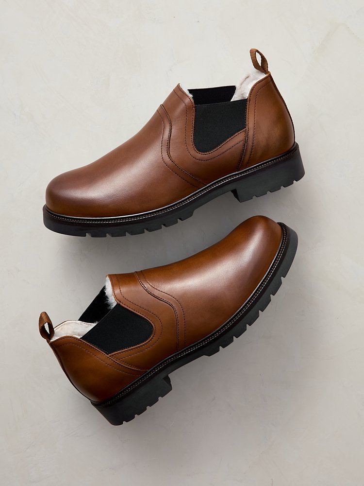 shearling lined mens dress boots Cornwall Mens Shearling Boots