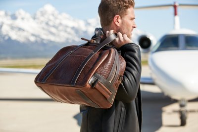 Legacy Bison Leather Weekender Duffel Bag