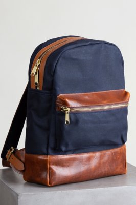 all american backpack leather canvas Vintage Blue & Crafted for the urban explorer and weekend adventurer American Eagle Canvas Backpack With