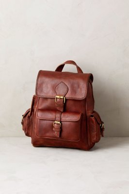 Overland Cognac Small Leather Backpack Bag Purse Daisy Leather Backpack | Concealed Carry Purses for Women  main image 2