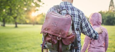 Will Lennon Canvas Backpack with Leather Trim