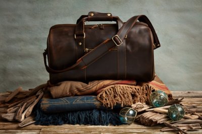 Tahoe Distressed Leather Duffel Bag