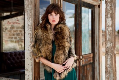 Trisha Fur Shawl