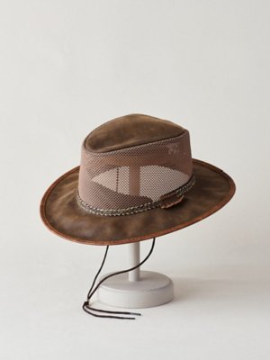 Shoreline Crushable Leather & Mesh Breezer Western Hat | Overland