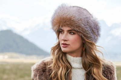 Mink Fur Cossack Hat with Fox Fur Trim