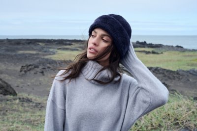 Curly Sheepskin Beanie Hat