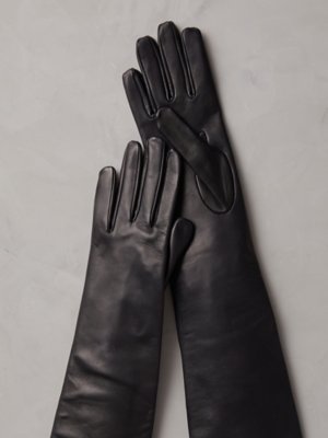Womens Geneva SilkLined Leather Gloves