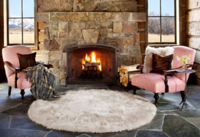 6' Round Australian Sheepskin Area Rug