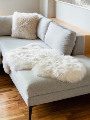 Single-Pelt (2' x 3.5') Australian Sheepskin Rug (colour cappuccino)