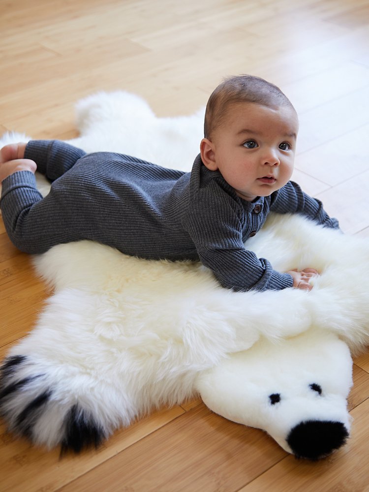 OVERLAND sheepskin baby rug 赤ちゃんラグ Australian Sheepskin Polar Bear Rug | Overland