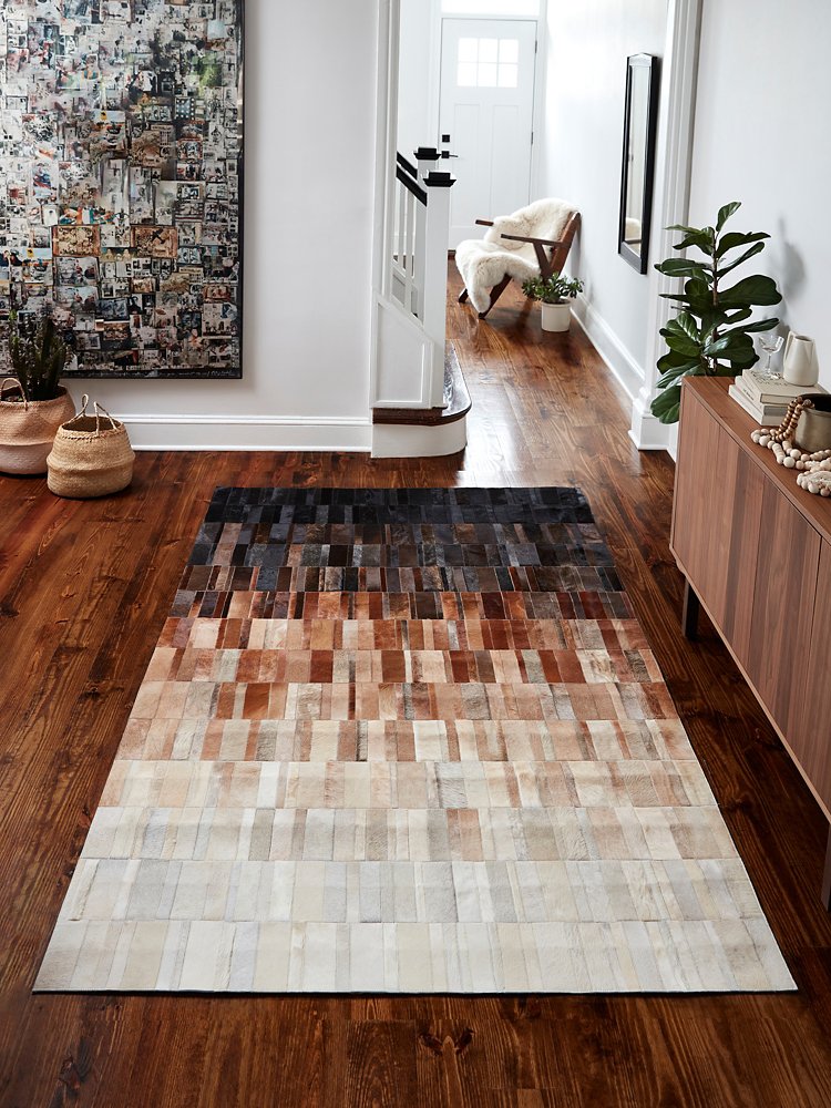 5' x 8' Cocoa Ombre Cowhide Area Rug | Overland