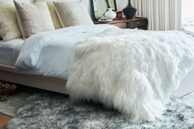 Polar Dreams Tibetan Lamb Blanket