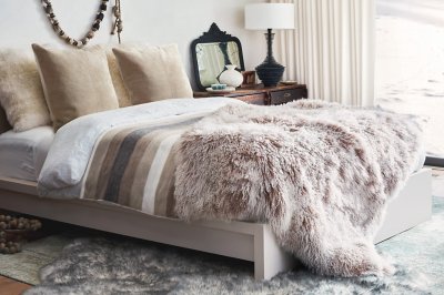 Polar Dreams Tibetan Lamb Blanket