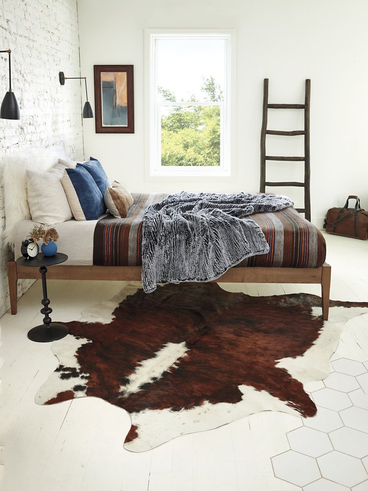 Tri-Color Cowhide Area Rug