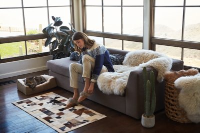 Overland 2.3' x 4.6' Patchwork Argentine Cowhide Rug
