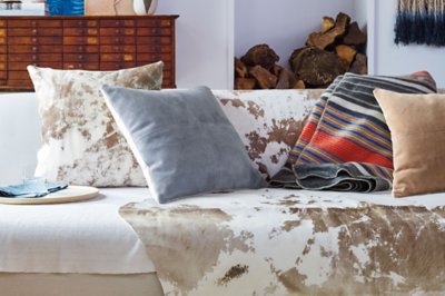 20" x 20" Patchwork Suede Pillow