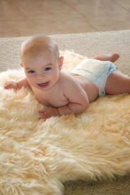 Overland Long Wool Sheepskin Baby Rug | Overland