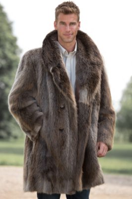 Dominic Double-Breasted Long-Haired Beaver Fur Coat | Overland