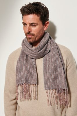 Stripe Wool and Cashmere Scarf